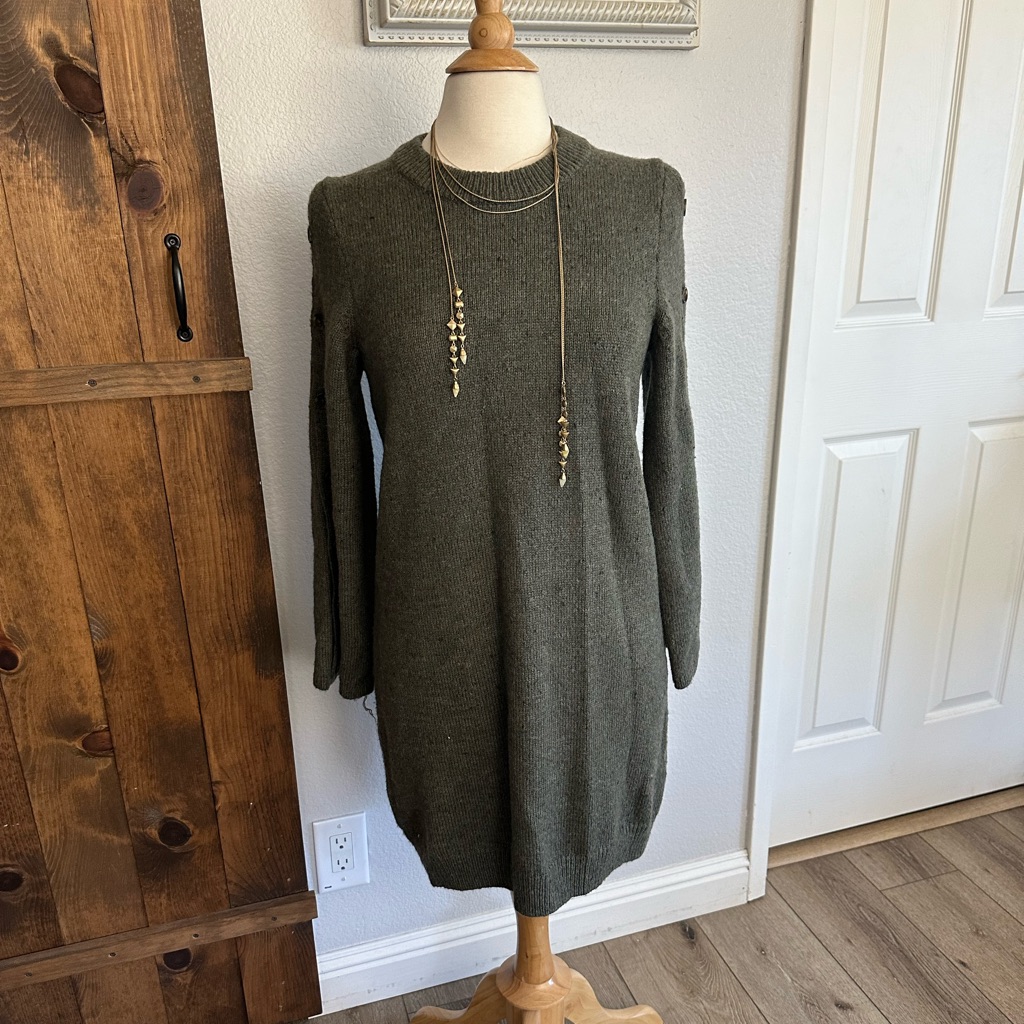 Madewell Sweater Dress With Button Sleeves- Size M